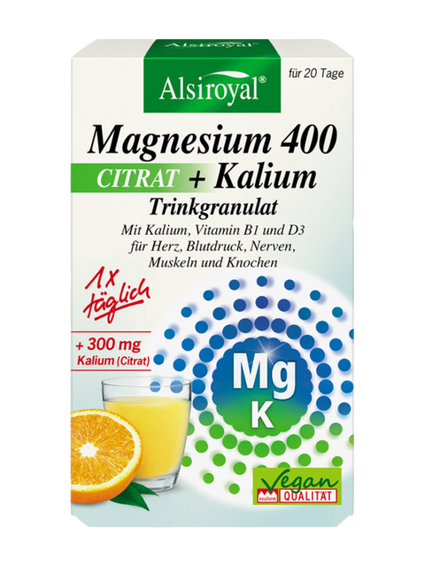 Magnesium 400 CITRAT + Kalium Trinkgranulat 20St